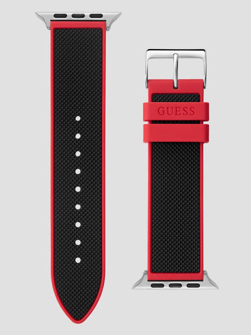 Guess Black and Red Silicone 42-45 mm Band for Apple Watch® - Black & Red Combo Guess Black and Red Silicone 42-45 mm Band for Apple Watch® - Black & Red Combo