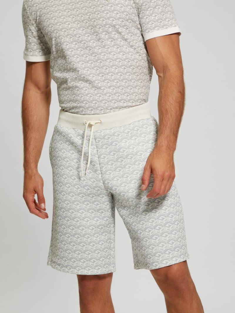 Guess Colin Logo Shorts - Macro G Cube White Combo Guess Colin Logo Shorts - Macro G Cube White Combo