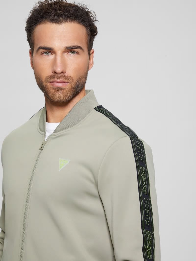 Guess Eco Kermit Full-Zip Sweatshirt - Mossy Green Guess Eco Kermit Full-Zip Sweatshirt - Mossy Green