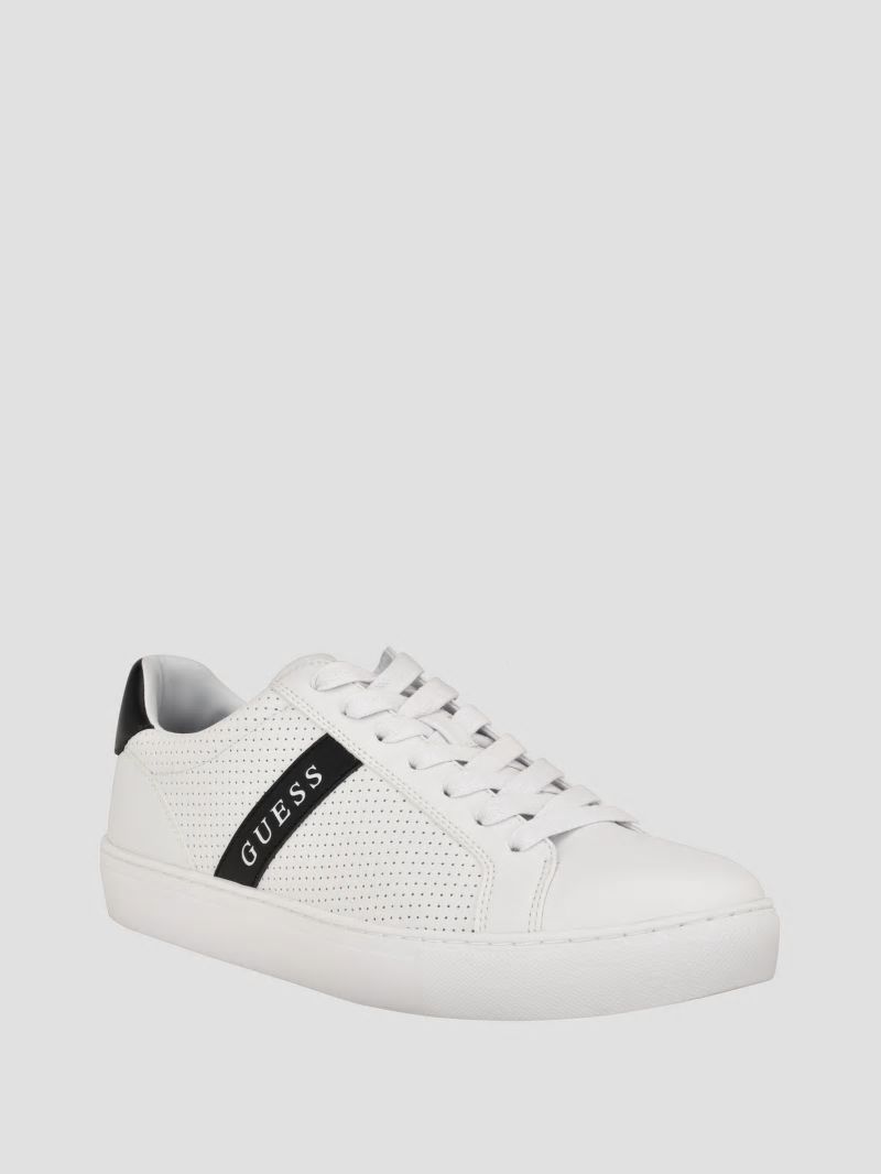 Guess Bixly Signature Stripe Low-Top Sneaker - White Guess Bixly Signature Stripe Low-Top Sneaker - White