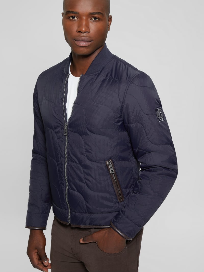 Guess Alameda Ripstop Quilted Jacket - Bleu éLéGant Guess Alameda Ripstop Quilted Jacket - Bleu éLéGant