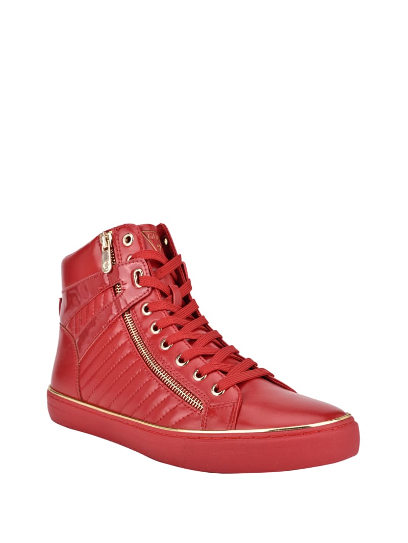 Guess Million High-Top Sneakers - Red Multi Guess Million High-Top Sneakers - Red Multi