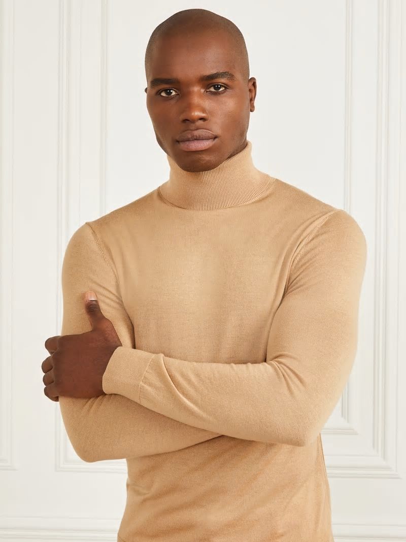 Guess Merino Wool Turtleneck Sweater - Toasted Taupe Guess Merino Wool Turtleneck Sweater - Toasted Taupe