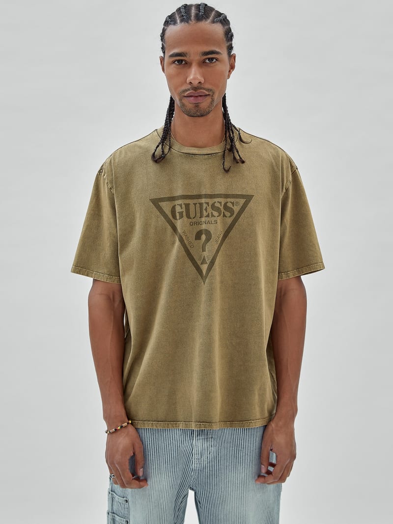 Guess GUESS Originals Triangle Tee - Taupe Gray Multi Guess GUESS Originals Triangle Tee - Taupe Gray Multi