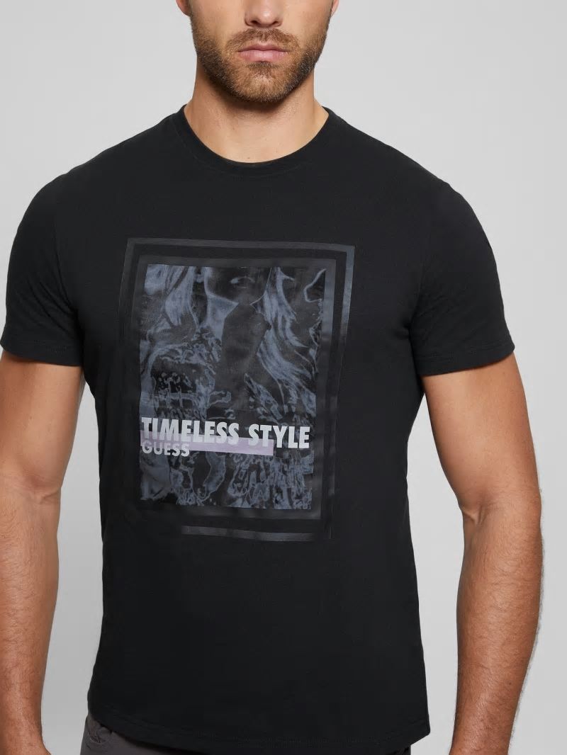 Guess Timeless Mesh Tee - Black Guess Timeless Mesh Tee - Black