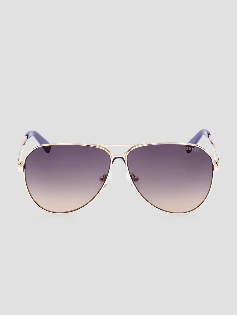Guess Metal Aviator Sunglasses - Purple Guess Metal Aviator Sunglasses - Purple