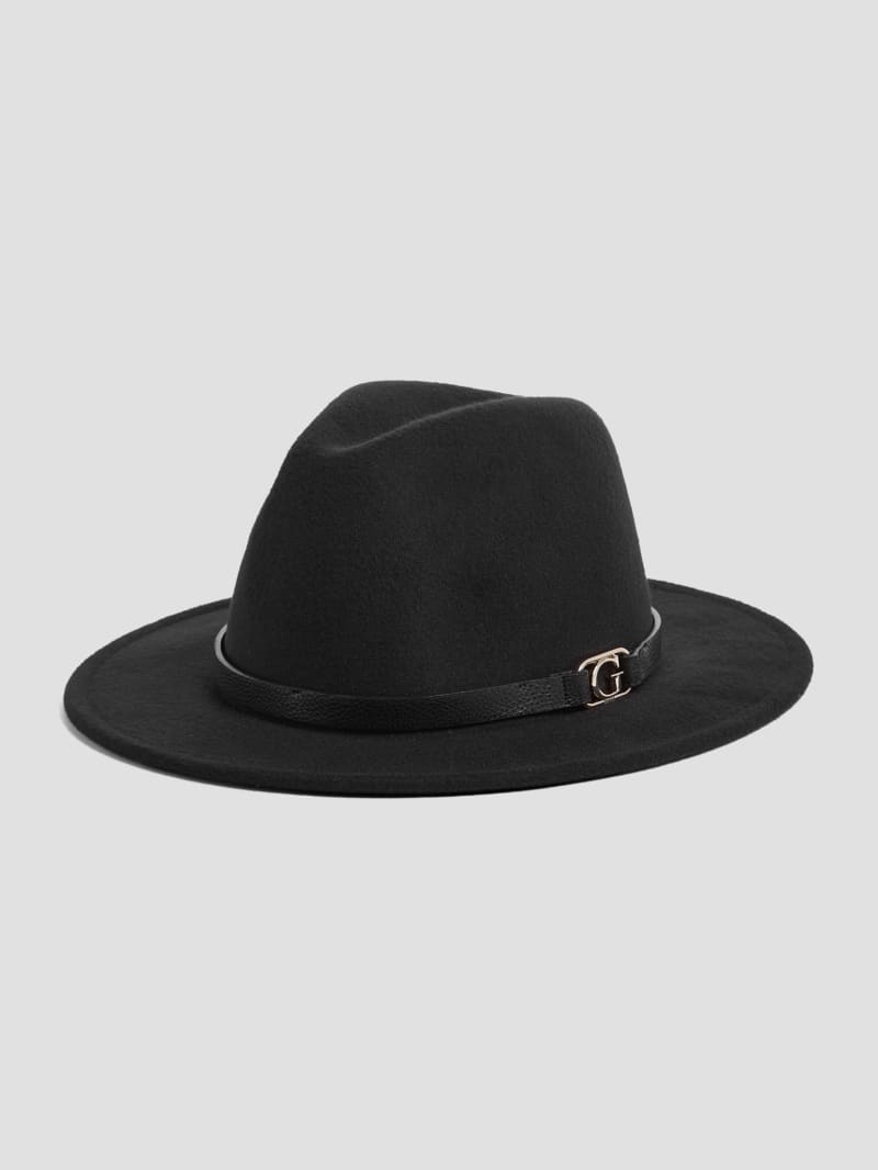 Guess Amera Fedora Hat - Black Guess Amera Fedora Hat - Black