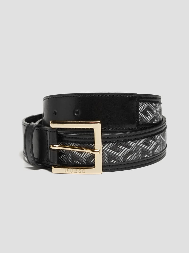 Guess Hallie G Cube Belt - Black Floral Print Guess Hallie G Cube Belt - Black Floral Print