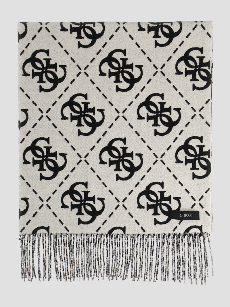 Guess Quattro G Monogram Scarf - Black Guess Quattro G Monogram Scarf - Black