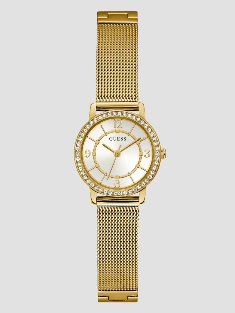 Guess Gold-Tone Mesh Analog Watch - Gold Guess Gold-Tone Mesh Analog Watch - Gold