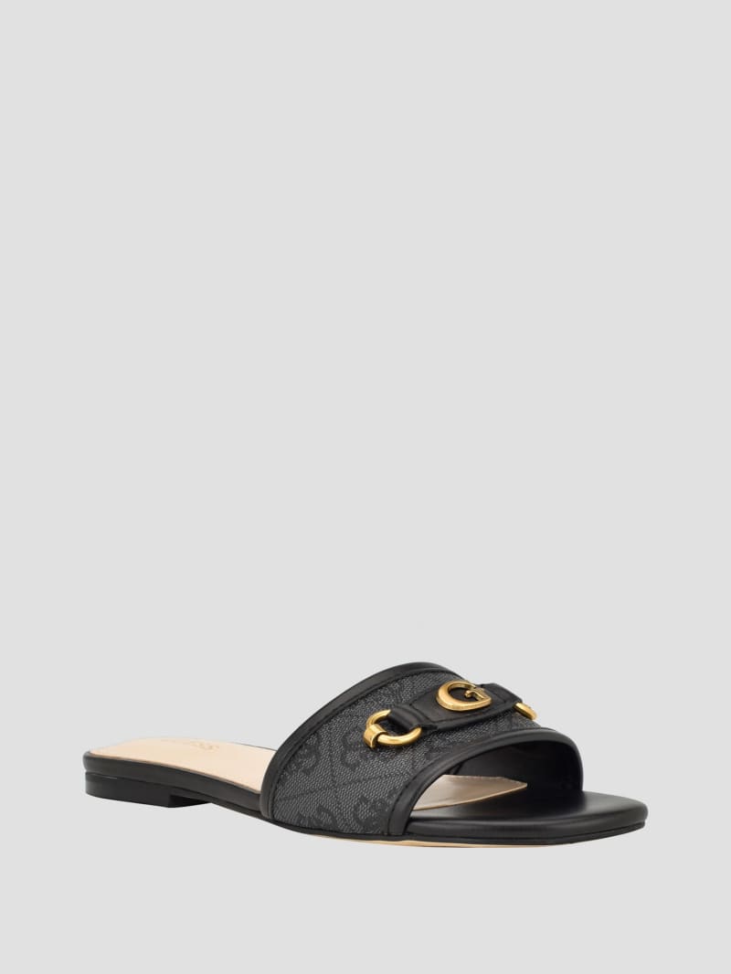 Guess Hammi Logo Slide Sandals - Black 001 Guess Hammi Logo Slide Sandals - Black 001