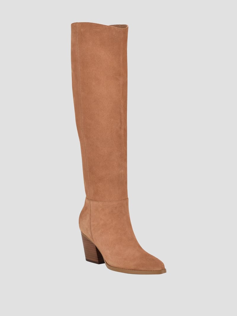 Guess Dolita Suede Knee-High Boots - Light Brown Guess Dolita Suede Knee-High Boots - Light Brown