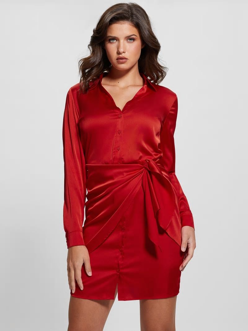 Guess Eco Alya Dress - Bonfire Red Guess Eco Alya Dress - Bonfire Red