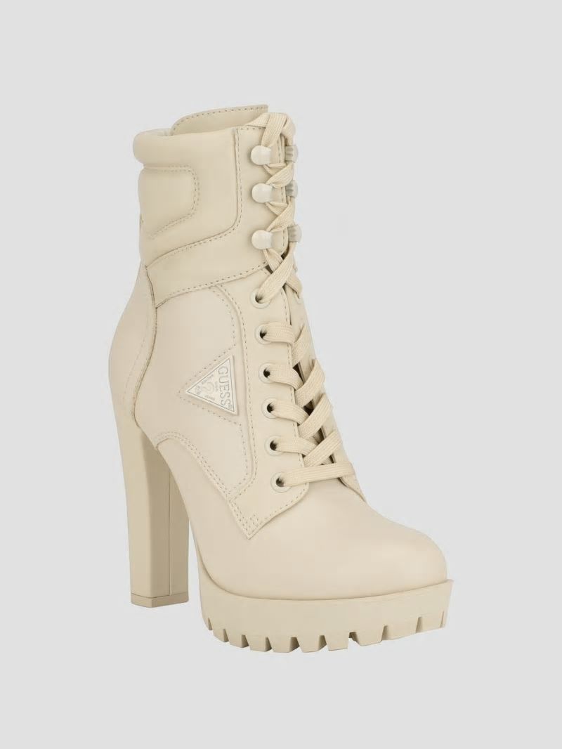 Guess Tanisa Heeled Booties - Ivory 150 Guess Tanisa Heeled Booties - Ivory 150