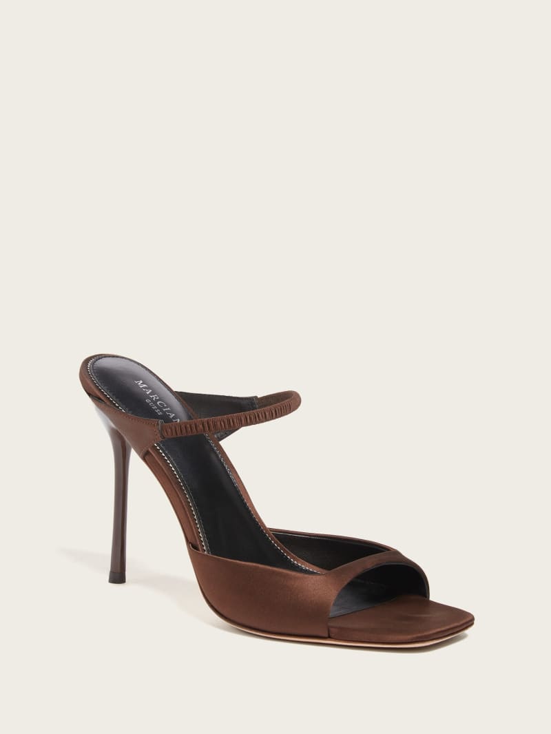 Guess Brielle Satin Sandal - Brown Guess Brielle Satin Sandal - Brown