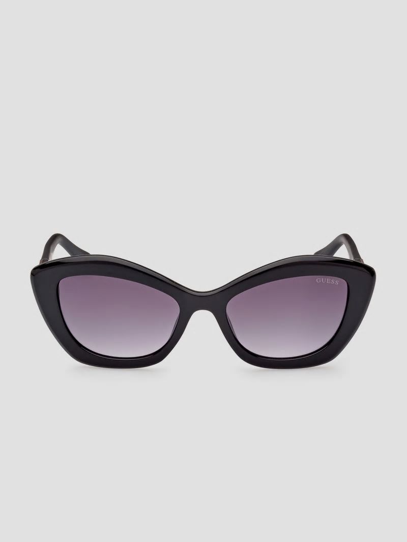 Guess Plastic Cat-Eye Sunglasses - Silver Guess Plastic Cat-Eye Sunglasses - Silver