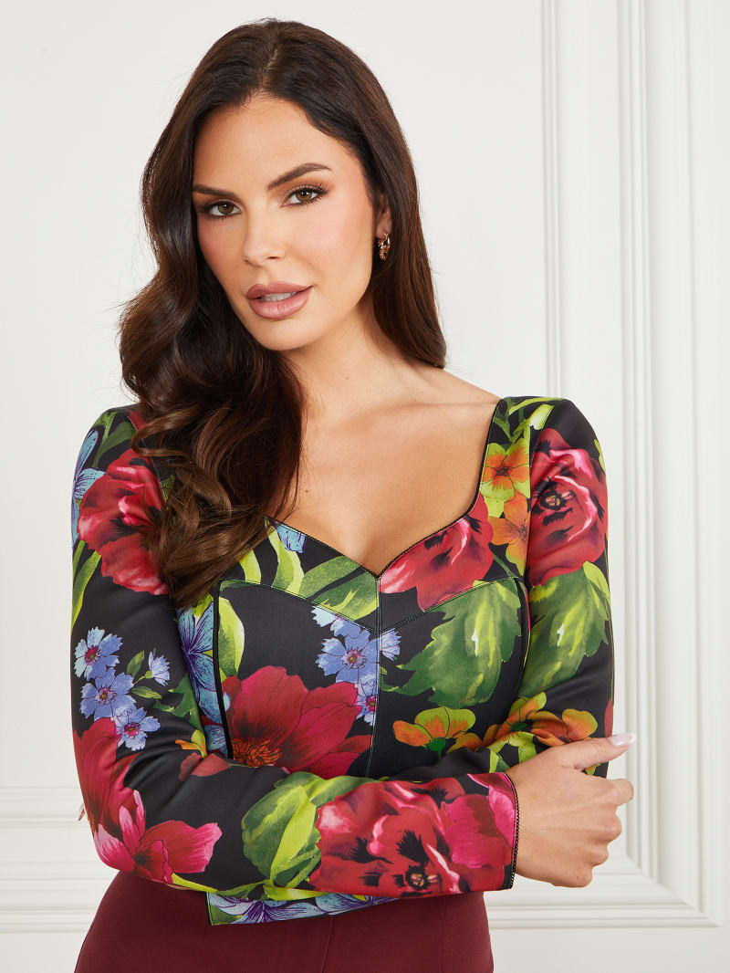 Guess Boldly Blooming Corset Top - Boldly Blooming Print Guess Boldly Blooming Corset Top - Boldly Blooming Print