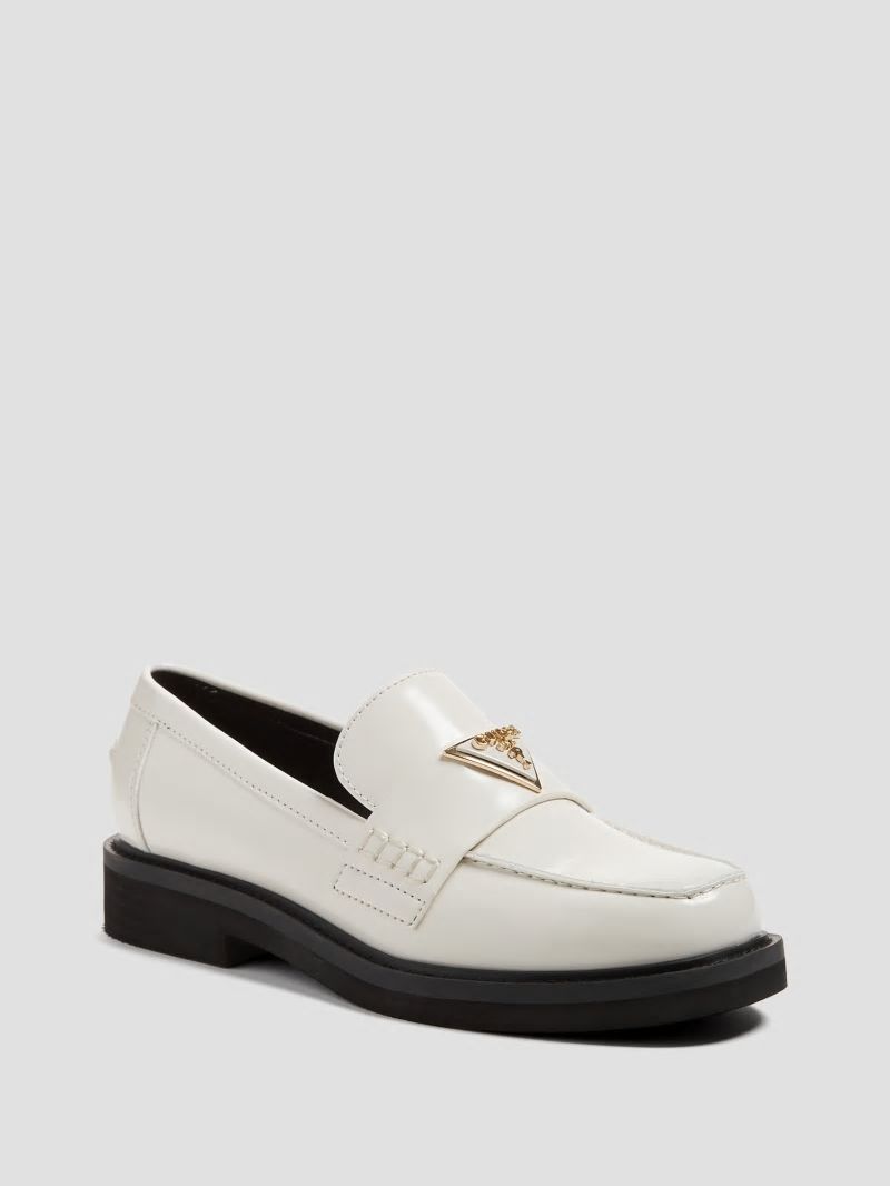 Guess Shatha Triangle Loafers - Ivory 150 Guess Shatha Triangle Loafers - Ivory 150