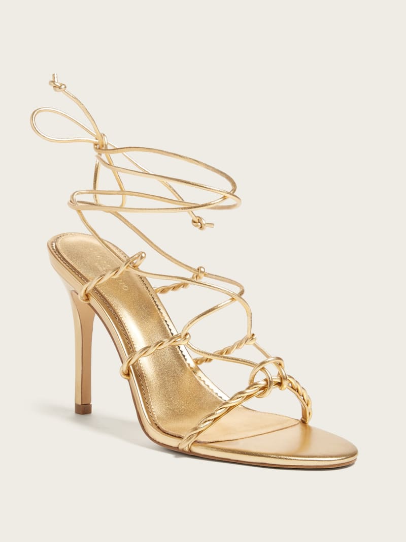Guess Bea Strappy Sandal - Gld-1 Gold Guess Bea Strappy Sandal - Gld-1 Gold