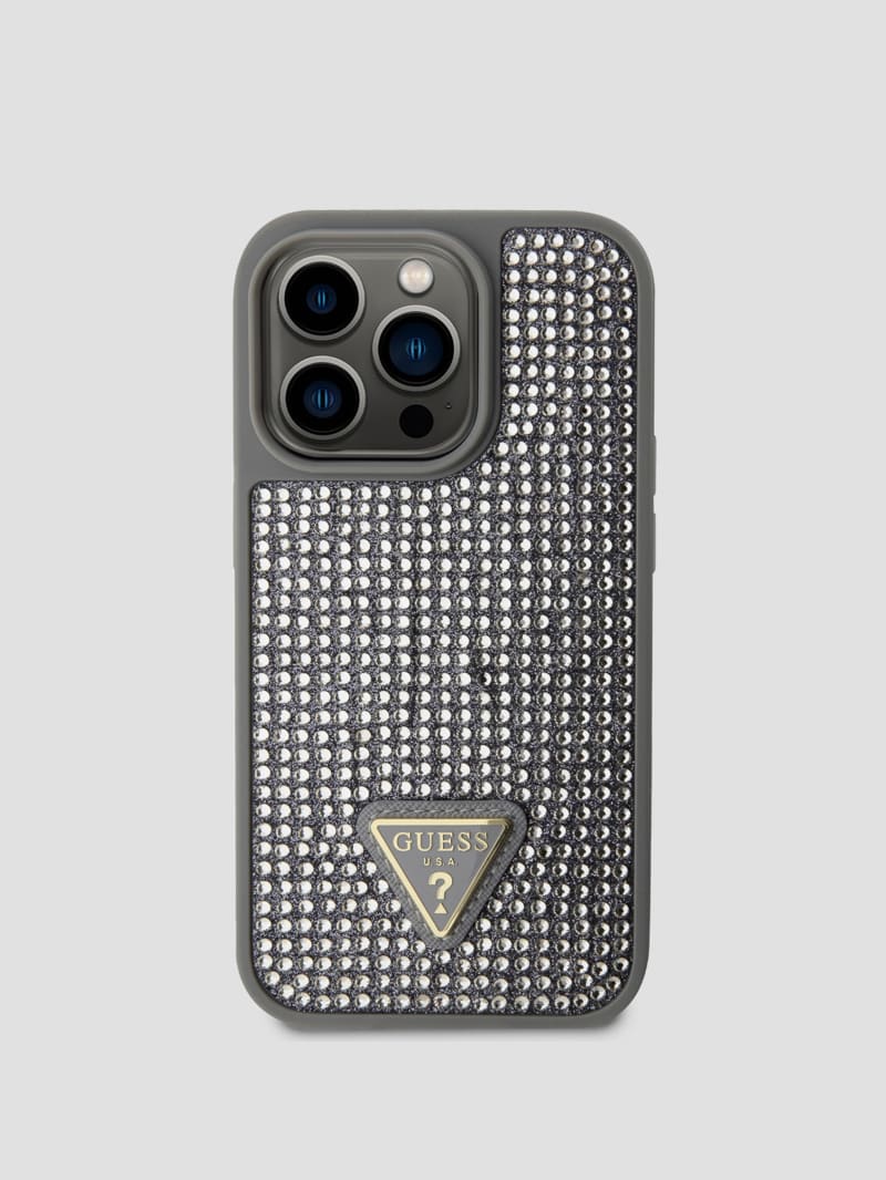Guess Rhinestone iPhone 15 Pro Case - Silver Guess Rhinestone iPhone 15 Pro Case - Silver