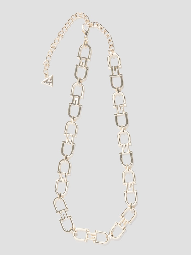 Guess G Logo Chain Belt - Pale Shiny Gold Guess G Logo Chain Belt - Pale Shiny Gold