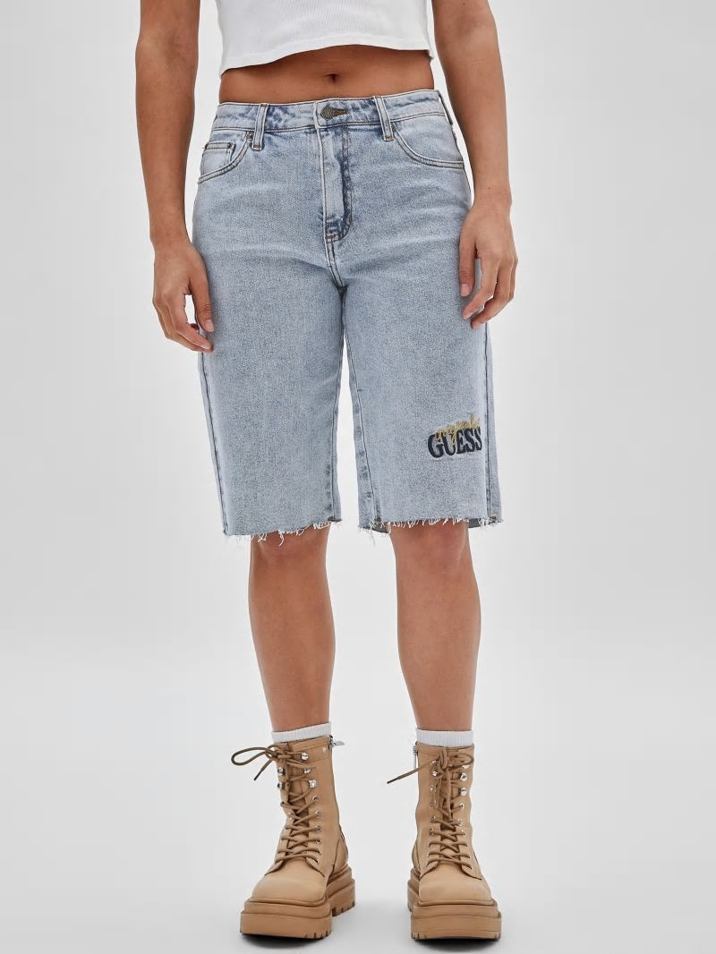 Guess GUESS Originals Kit Denim Bermuda Shorts - Go Jackie Acid Wash Guess GUESS Originals Kit Denim Bermuda Shorts - Go Jackie Acid Wash