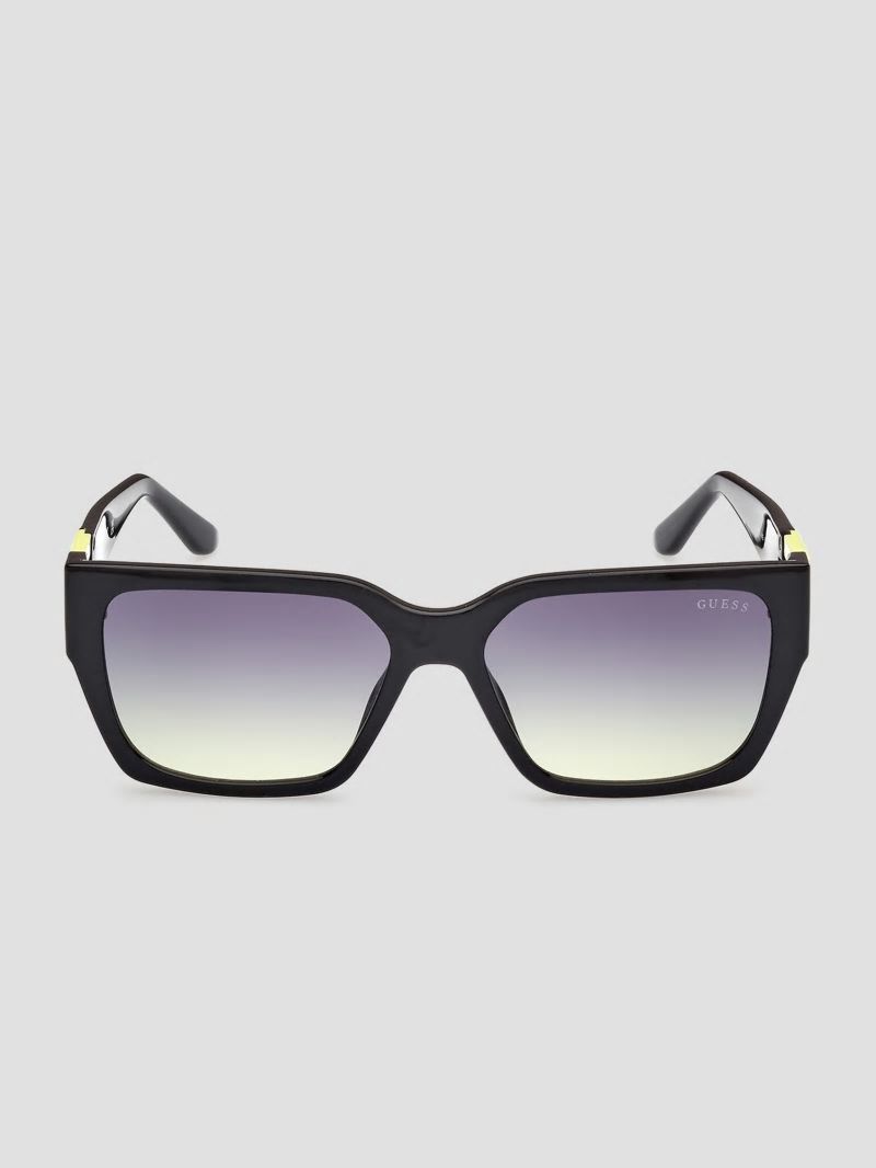 Guess Square Sunglasses and Fabric Chain Set - Black Guess Square Sunglasses and Fabric Chain Set - Black