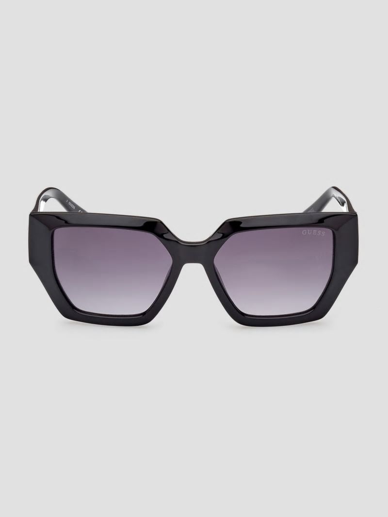 Guess Emilia Geometric Plastic Sunglasses - Silver Guess Emilia Geometric Plastic Sunglasses - Silver