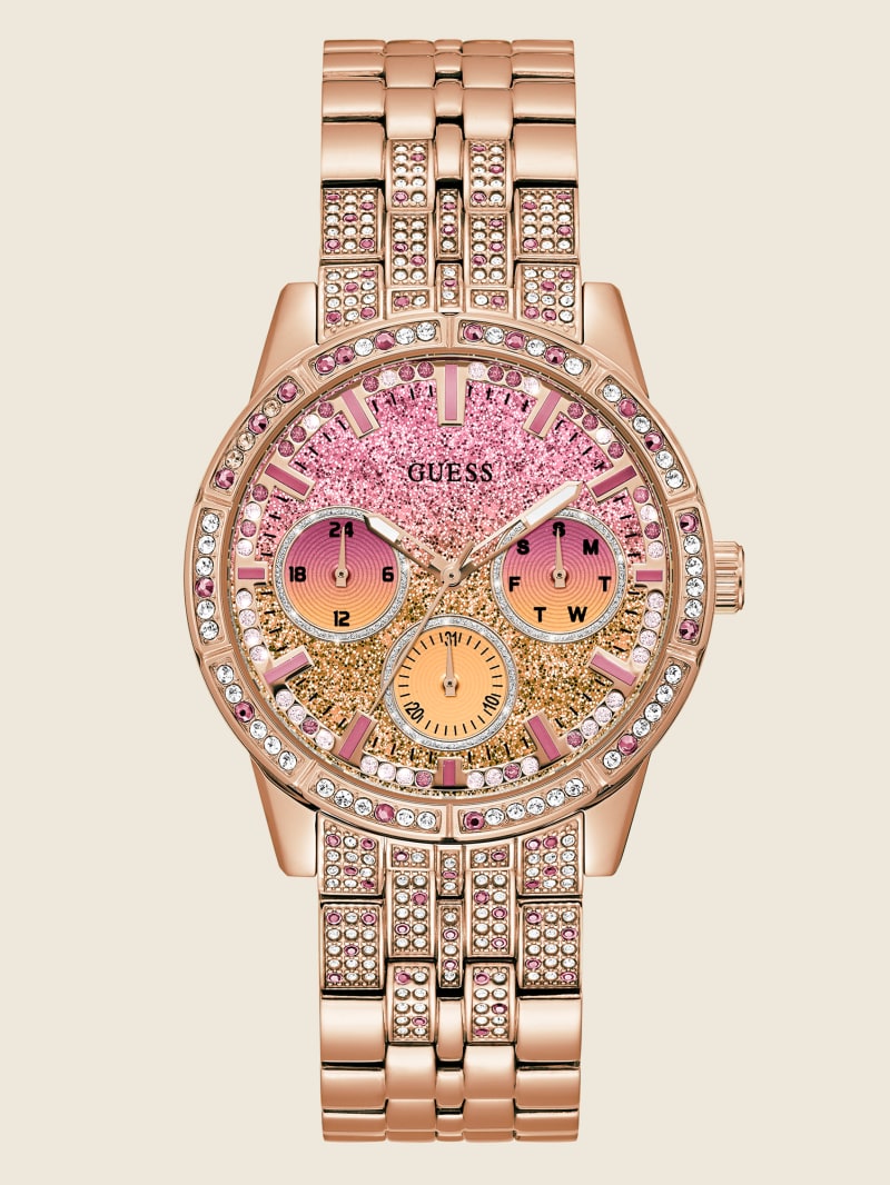 Guess Rose Gold-Tone Multifunction Watch - Rose Gold Guess Rose Gold-Tone Multifunction Watch - Rose Gold