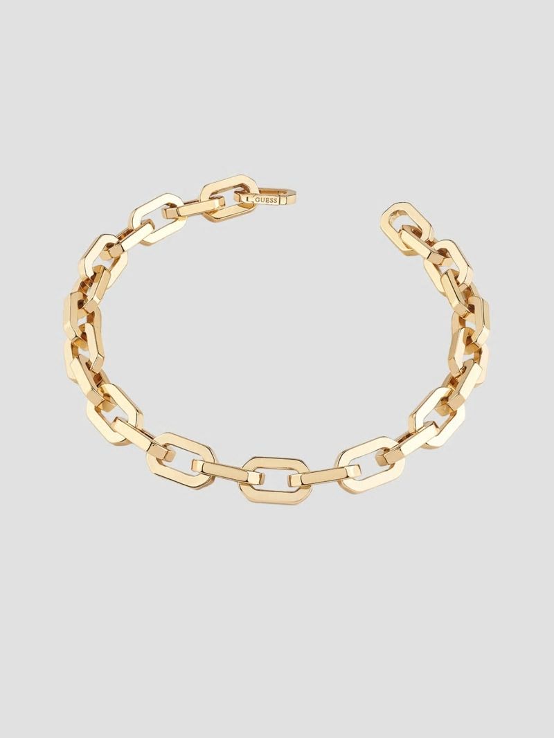 Guess Gold-Tone Octagonal Necklace - Yellow Gold Guess Gold-Tone Octagonal Necklace - Yellow Gold