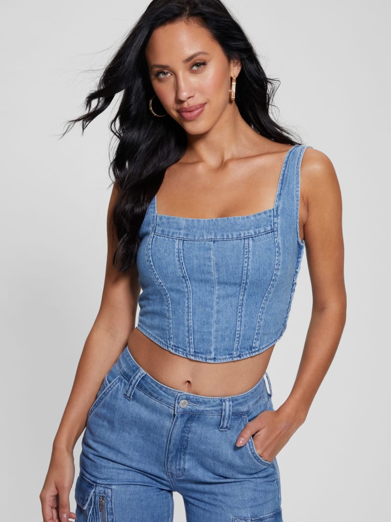 Guess Neil Denim Bustier - June Lake Guess Neil Denim Bustier - June Lake