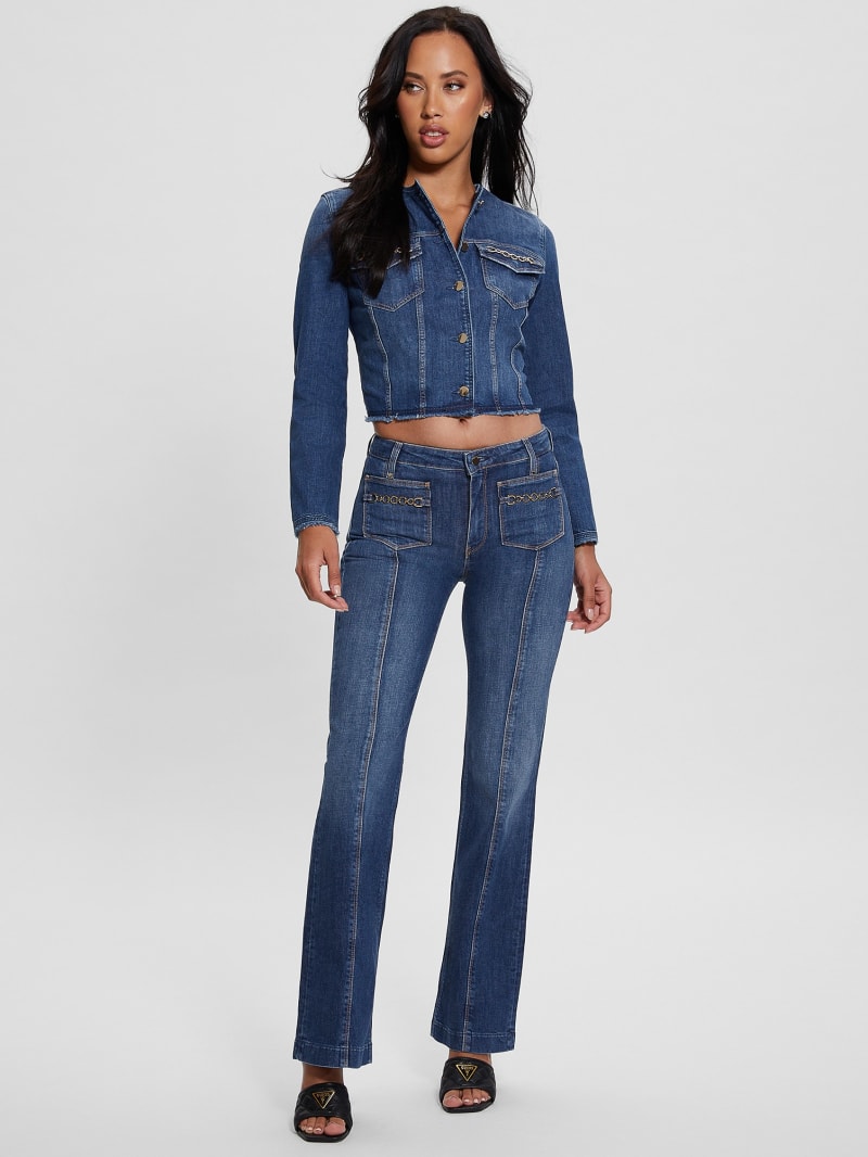 Guess Eco Chain Pocket Sexy Bootcut Jeans - Enlinghtment Dark Guess Eco Chain Pocket Sexy Bootcut Jeans - Enlinghtment Dark