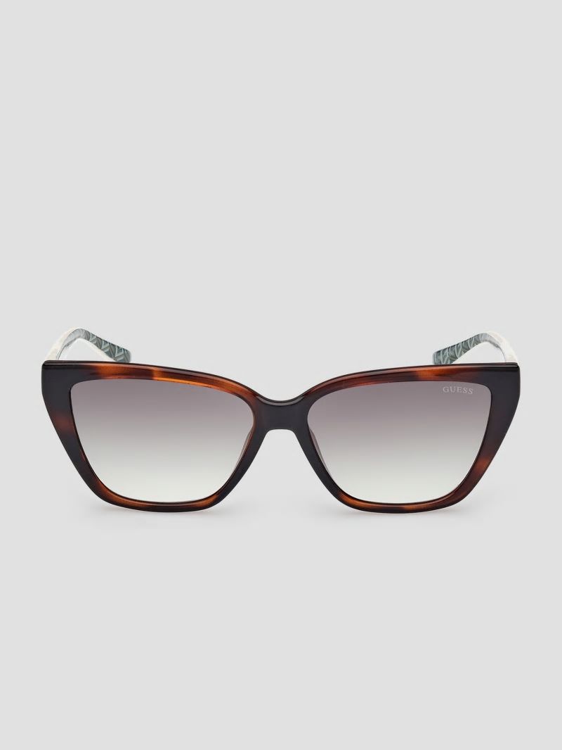 Guess Cat-Eye Signature G Sunglasses - Dark Havana Guess Cat-Eye Signature G Sunglasses - Dark Havana