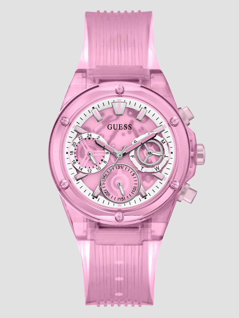 Guess Pink Transparent Multifunction Watch - Rose Gold Guess Pink Transparent Multifunction Watch - Rose Gold