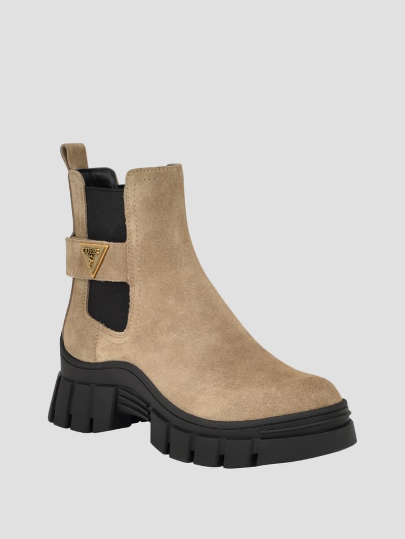 Guess Hensly Triangle Chelsea Bootie - Light Brown Guess Hensly Triangle Chelsea Bootie - Light Brown