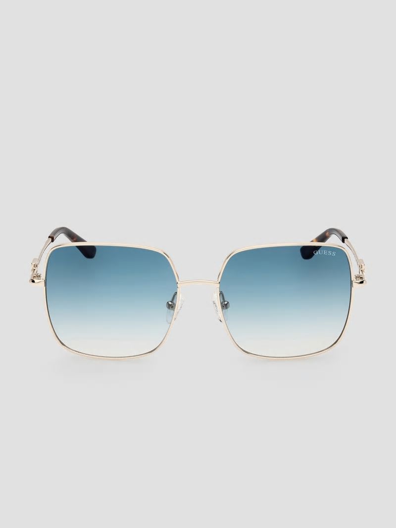 Guess Oversized Square G Metal Sunglasses - Gld Guess Oversized Square G Metal Sunglasses - Gld