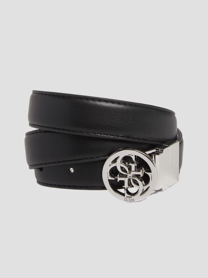 Guess Kristi Reversible Quattro G Skinny Belt - Black Guess Kristi Reversible Quattro G Skinny Belt - Black