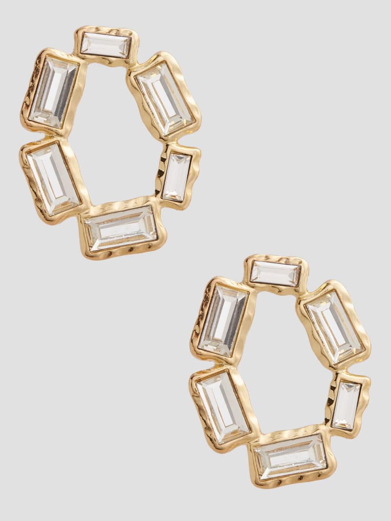 Guess Gold-Tone Baguette Open Earrings - Gold Guess Gold-Tone Baguette Open Earrings - Gold