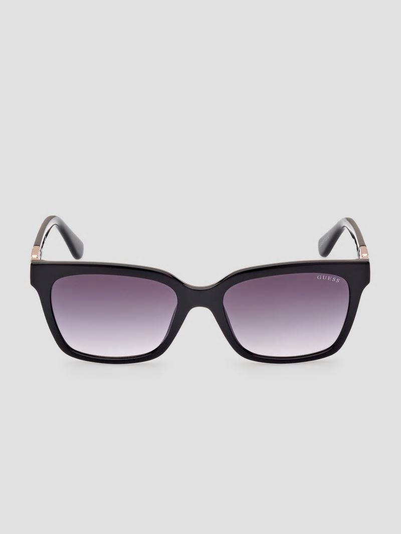 Guess Square Plastic Sunglasses - Silver Guess Square Plastic Sunglasses - Silver