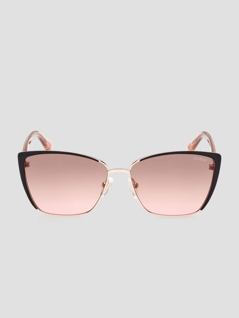 Guess Cathy Glitter Cat-Eye Sunglasses - Rosegold Guess Cathy Glitter Cat-Eye Sunglasses - Rosegold