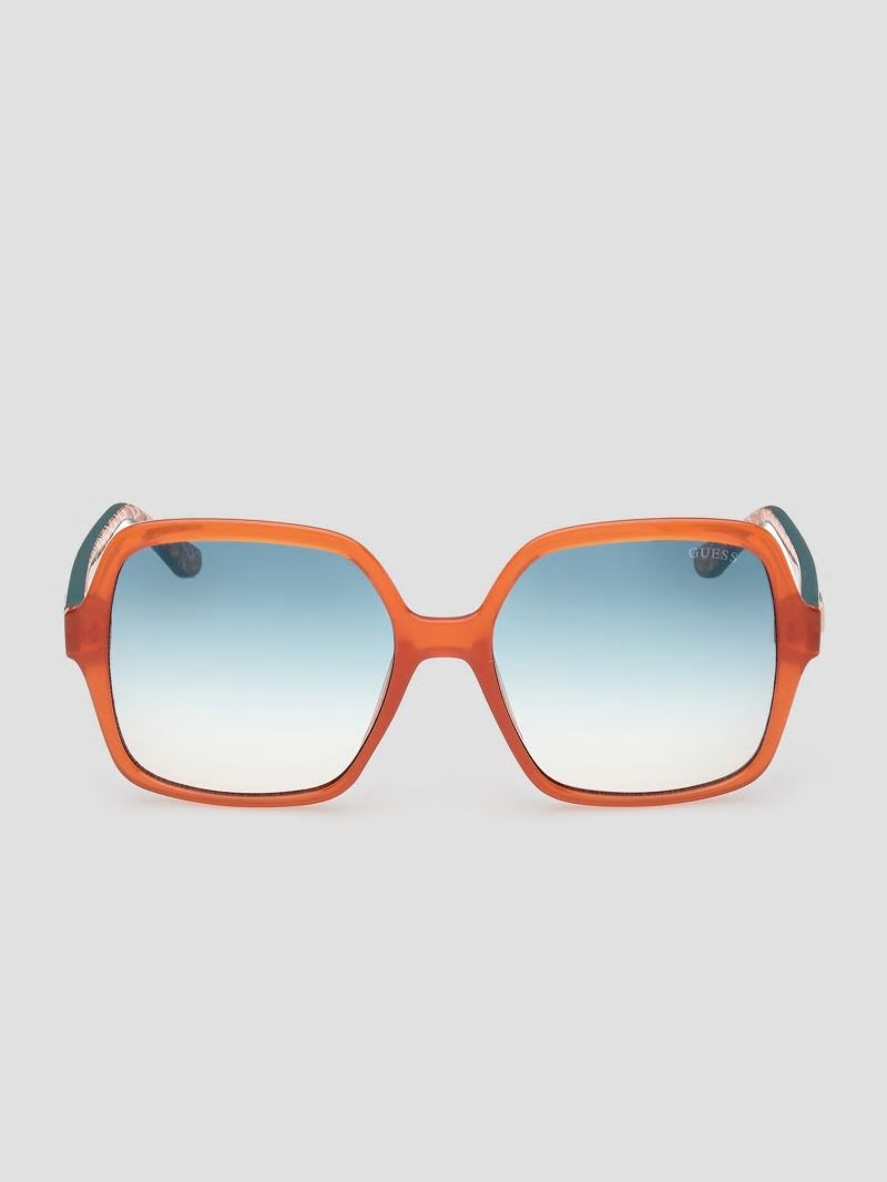 Guess Square G Plastic Sunglasses - Orange Guess Square G Plastic Sunglasses - Orange