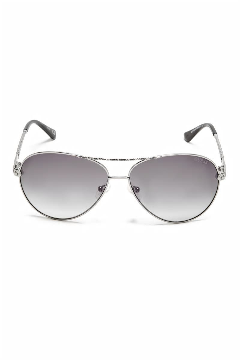 Guess Catherine Rhinestone Aviator Sunglasses - Beat Up Wash Guess Catherine Rhinestone Aviator Sunglasses - Beat Up Wash