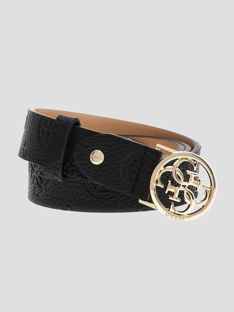 Guess Peony Faux-Leather Belt - Black Guess Peony Faux-Leather Belt - Black