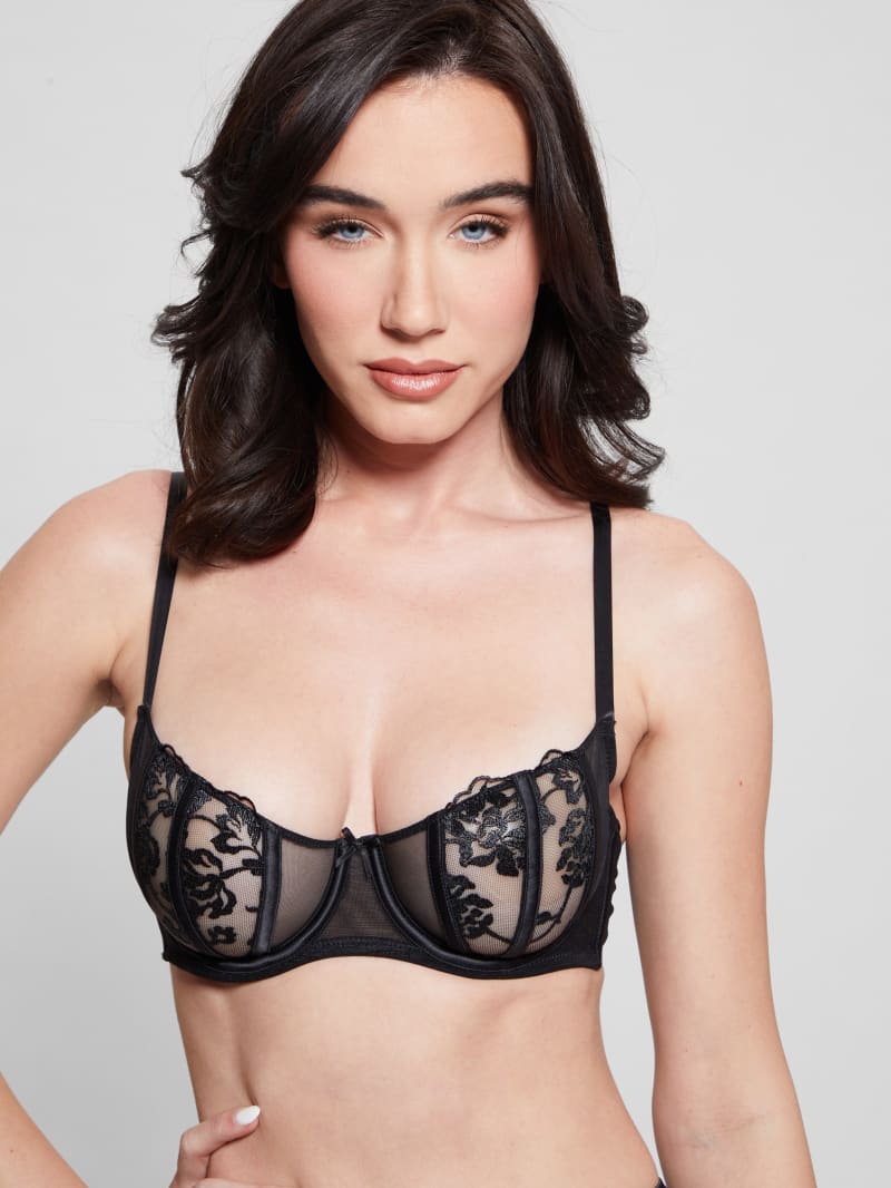 Guess Giselle Balconette Bra - Black Guess Giselle Balconette Bra - Black