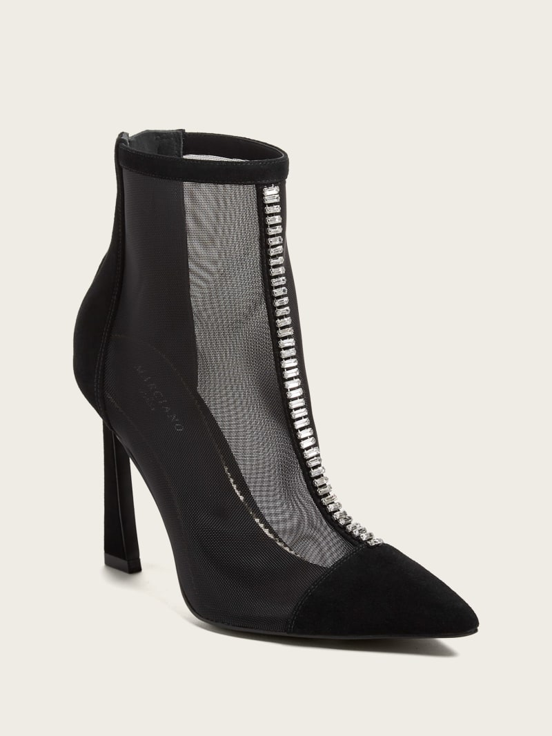 Guess Fearne Embellished Mesh Ankle Bootie - Black Guess Fearne Embellished Mesh Ankle Bootie - Black
