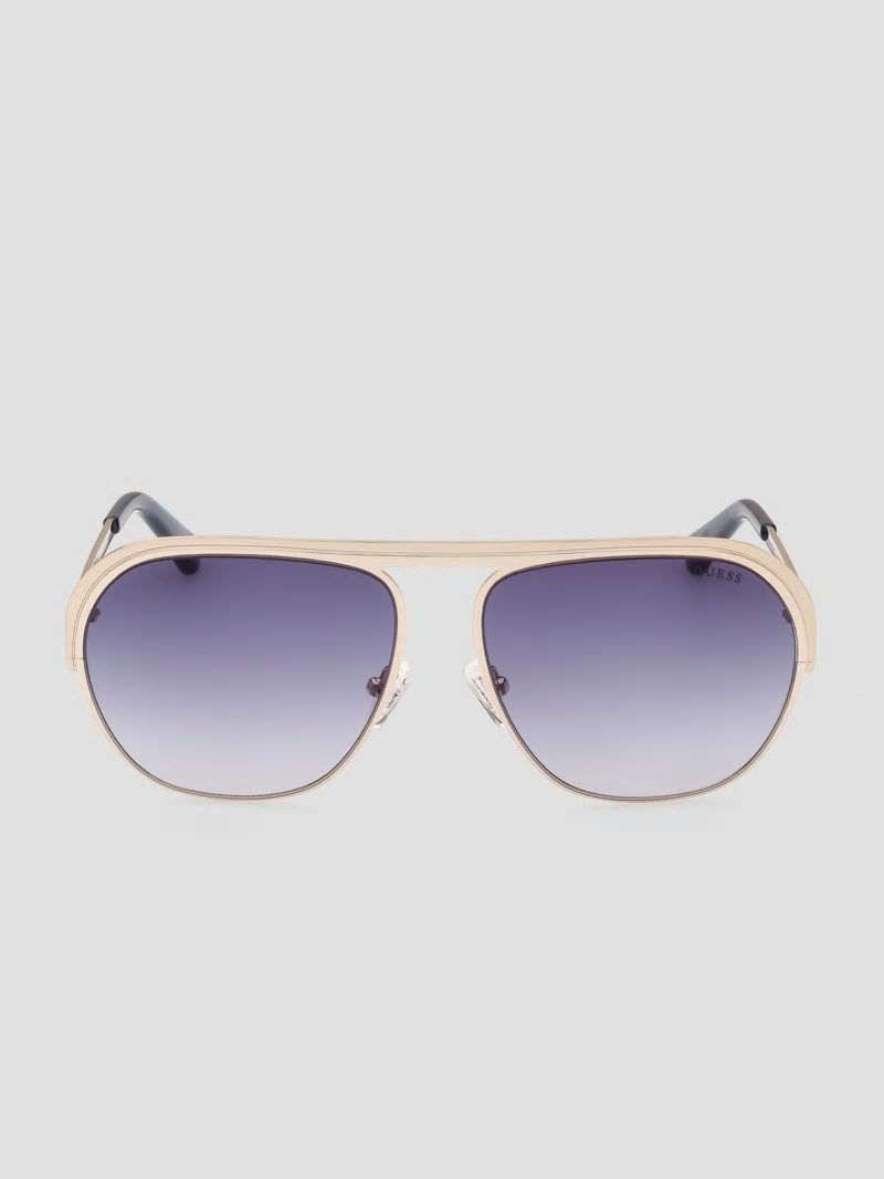 Guess Metal Aviator Sunglasses - Green Guess Metal Aviator Sunglasses - Green