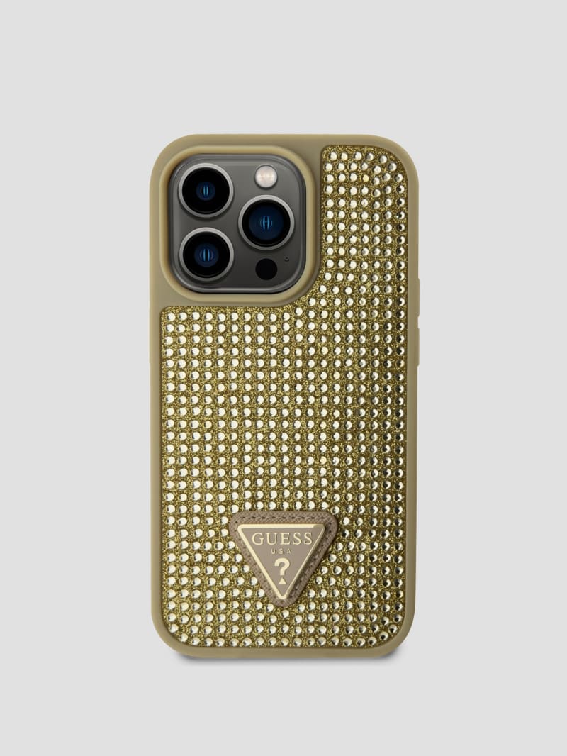 Guess Rhinestone iPhone 15 Pro Case - Gold Guess Rhinestone iPhone 15 Pro Case - Gold